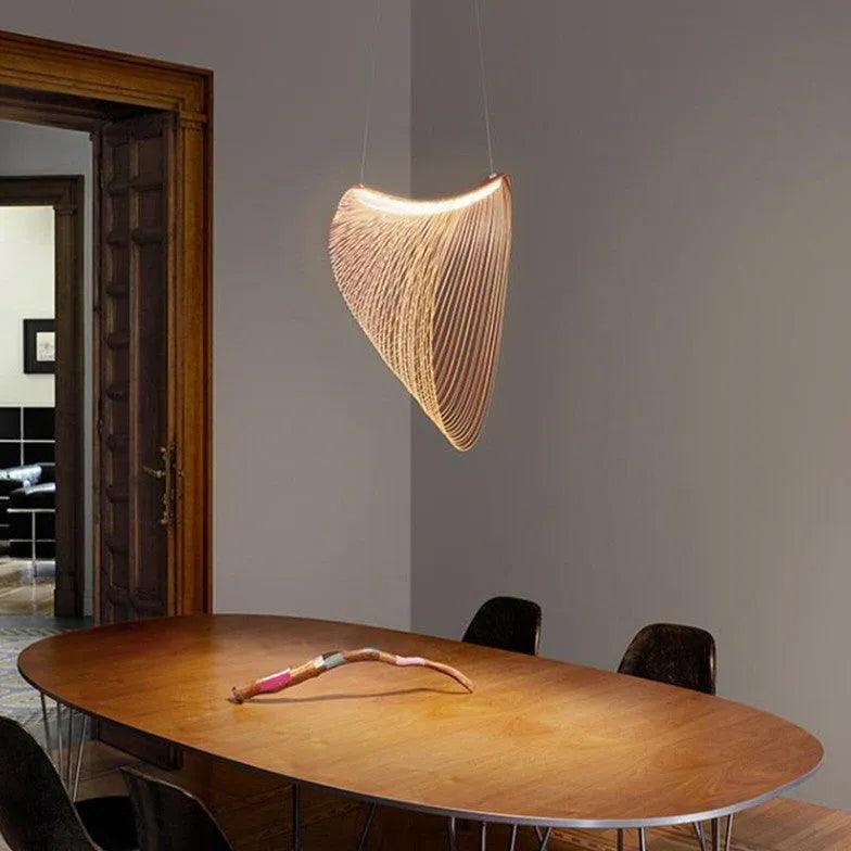 Shell Spiral Vintage Wooden Pendant Light - Clowas