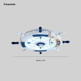 Mediterranean Ship Wheel Ceiling Light for Children