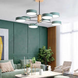 Modern Macaron Round Chandelier for Living Room