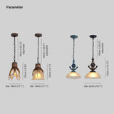 Glass Shade Hanging Chain Pendant Light - Clowas