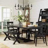 Candelabra Style Black Metal Kitchen Chandelier - Clowas