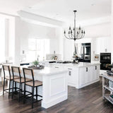 Candelabra Style Black Metal Kitchen Chandelier - Clowas