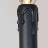 Black Chandelier Lights with Industrial Candle Design