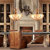 Antler-Inspired Design Rustic Wooden Vintage Chandelier - Clowas