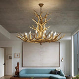 Faux Antler Wooden Candle Holder Chandelier - Clowas