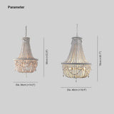 Wooden Beads Hanging Pendant Lights for Living Room