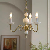 Ceramic Candle Holder Golden Vintage Chandelier - Clowas