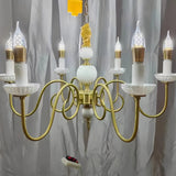 Ceramic Candle Holder Golden Vintage Chandelier - Clowas
