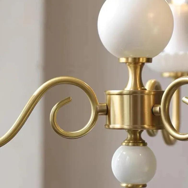 Ceramic Candle Holder Golden Vintage Chandelier - Clowas