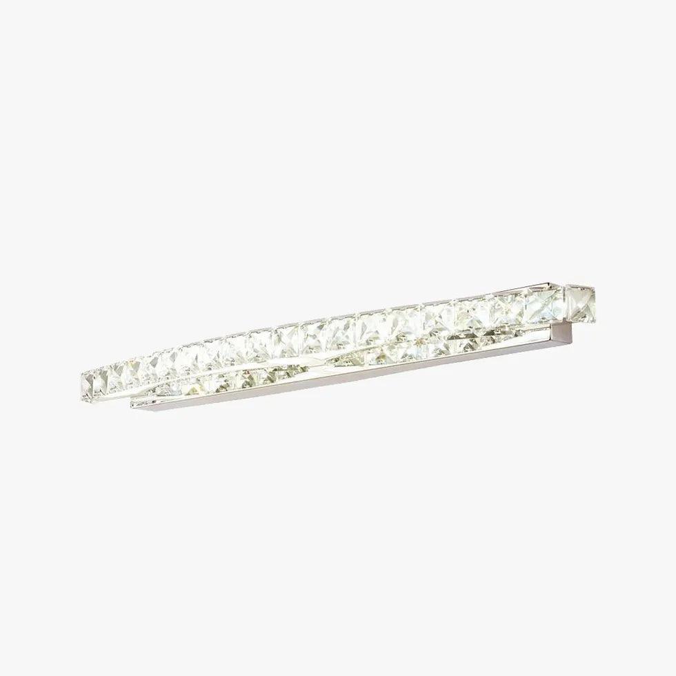 Silver Crystal Linear Bathroom Mirror Lights - Clowas