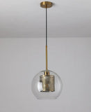 Industrial Glass Light Pendants with Round Spheres