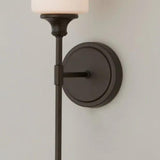 Minimalist Milky White Glass Bathroom Rated Lights