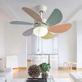 Six Leaves For Living Room Ceiling Fan With Light - Clowas