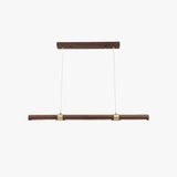 Slender Cylinder Dining Room Wooden Pendant Light - Clowas