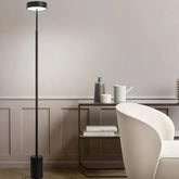 Slim Round Black Minimalist Floor Lamp - Clowas