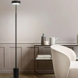 Slim Round Black Minimalist Floor Lamp - Clowas