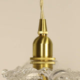 Small Transparent Glass Flower Modern Pendant Light - Clowas