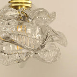 Small Transparent Glass Flower Modern Pendant Light - Clowas