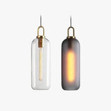 Smoke Grey Frosted Glass Industrial Pendant Light - Clowas