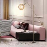 Sphere Long-Arm Minimalist Metal Floor Lamp - Clowas