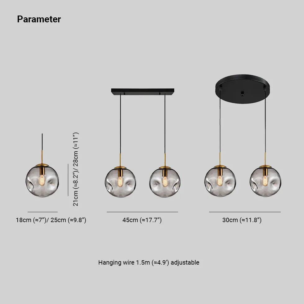 Spherical Bubbles Glass Modern Pendant Light - Clowas