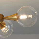 Luxury Brass White Glass Molecular Pendant Light