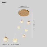 Spherical Multi-Head Luxury Hall Pendant Light - Clowas