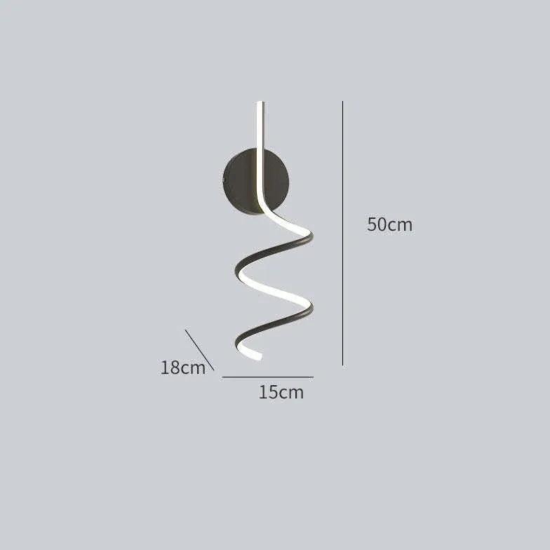 Spiral Led Modern Bedroom Wall Lights - Clowas