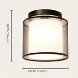 Square Black Modern Hallway Ceiling Light - Clowas