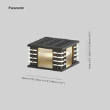 Square Black Solar Outdoor Pillar Lights - Clowas