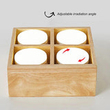 Square Double Lights Wooden Flush Ceiling Lights - Clowas
