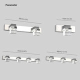 Square Silver Crystal Bathroom Mirror Lights - Clowas