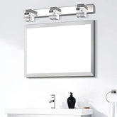 Square Silver Crystal Bathroom Mirror Lights - Clowas