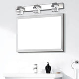 Square Silver Crystal Bathroom Mirror Lights - Clowas