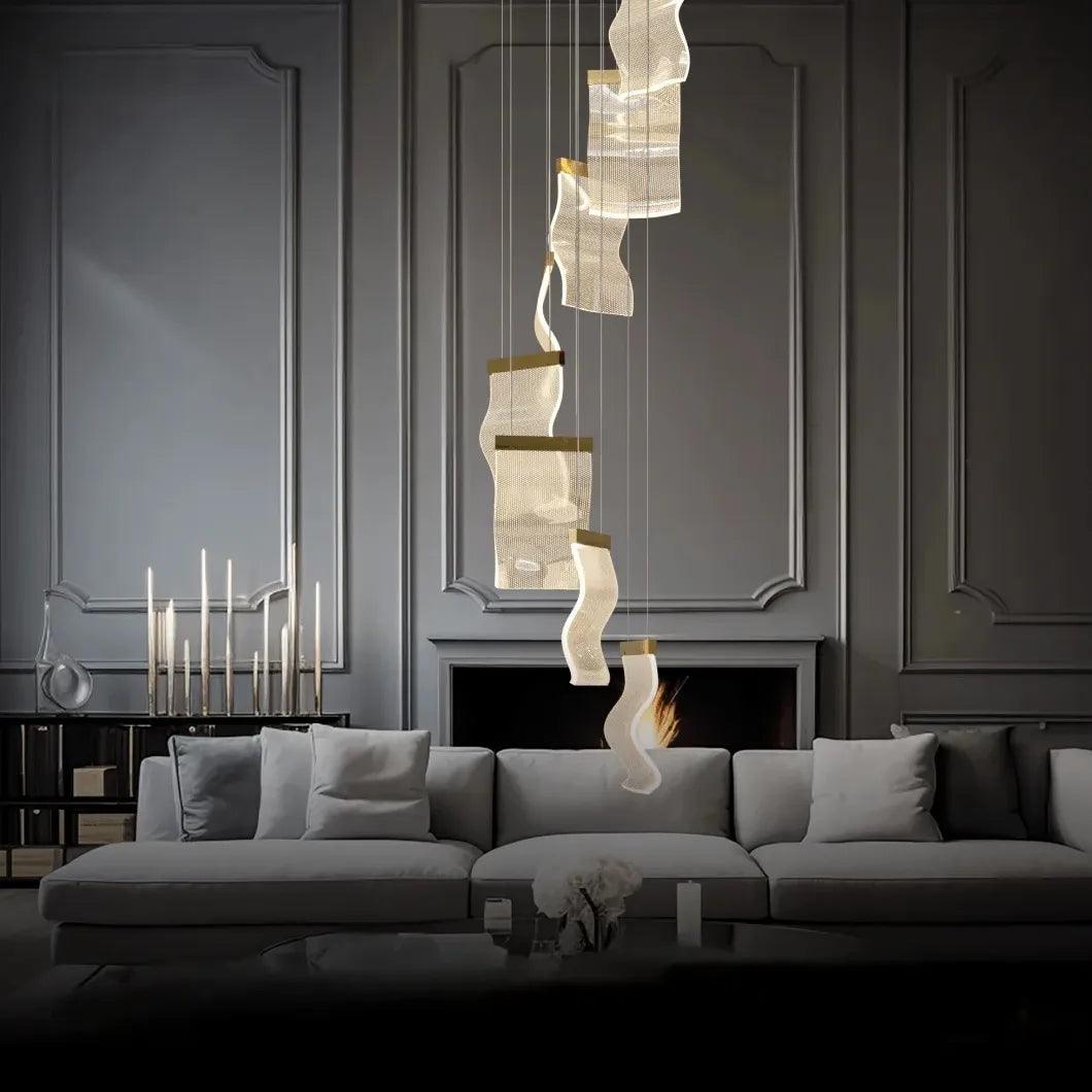 Square Stacking for Living Room Modern Chandelier - Clowas