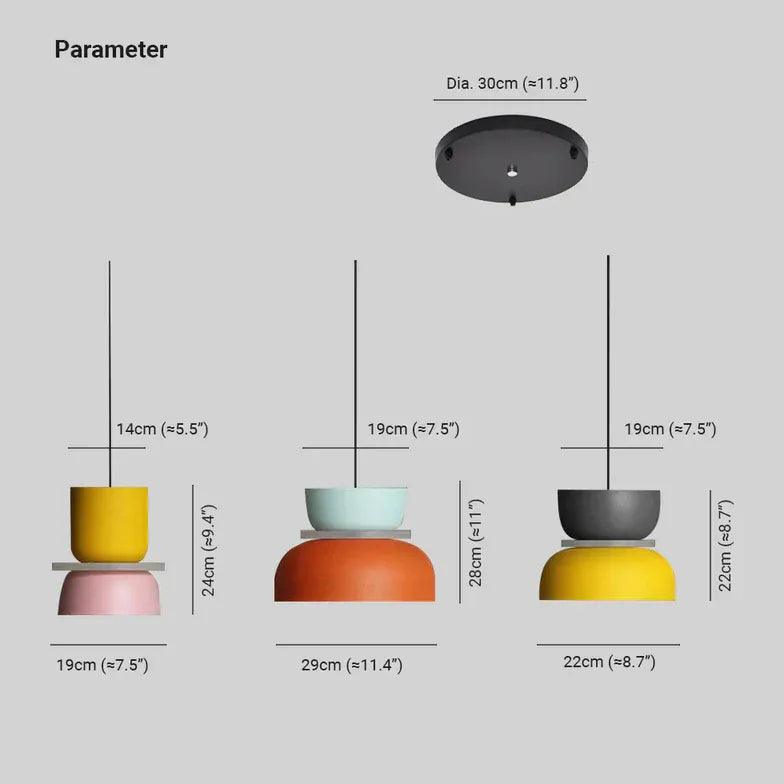 Stacked Shape Dining Room Modern Pendant Light - Clowas