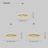 Star Branches Crystal Gold Chandelier - Clowas