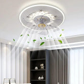 Star Decoration Modern White Ceiling Fan With Light - Clowas