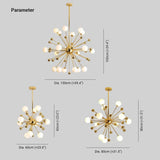 Star Radiation Modern Gold Chandelier - Clowas