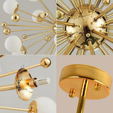 Star Radiation Modern Gold Chandelier - Clowas
