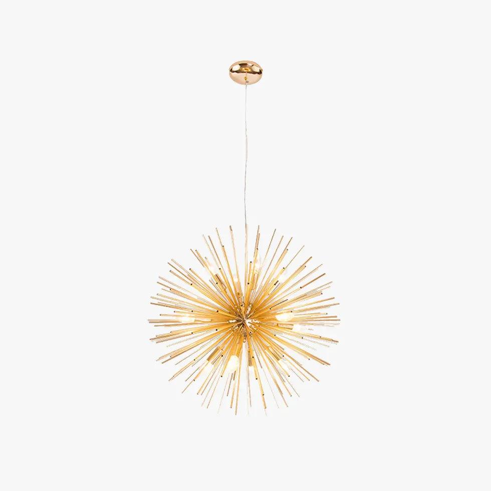Star-Shaped Long Needle Gold Modern Chandelier - Clowas