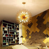 Star-Shaped Long Needle Gold Modern Chandelier - Clowas