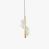 Streamline Spiral Bedroom Gold Pendant Light - Clowas