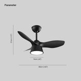 LED Ceiling Fan Light With Fan For Living Room
