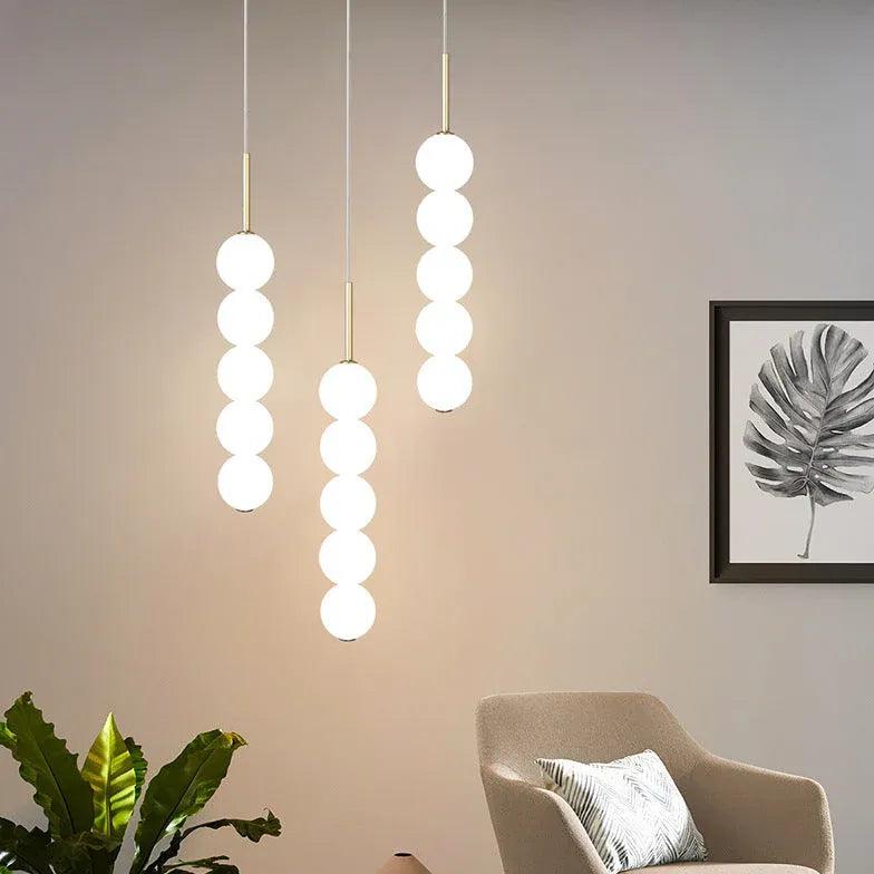 String of Pearls White Modern Pendant Light - Clowas