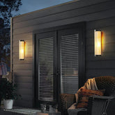 Striped Glass Cylinder Outdoor Wall Lights - Clowas
