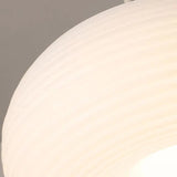 White Round Lampshade Modern Pendant Light - Clowas