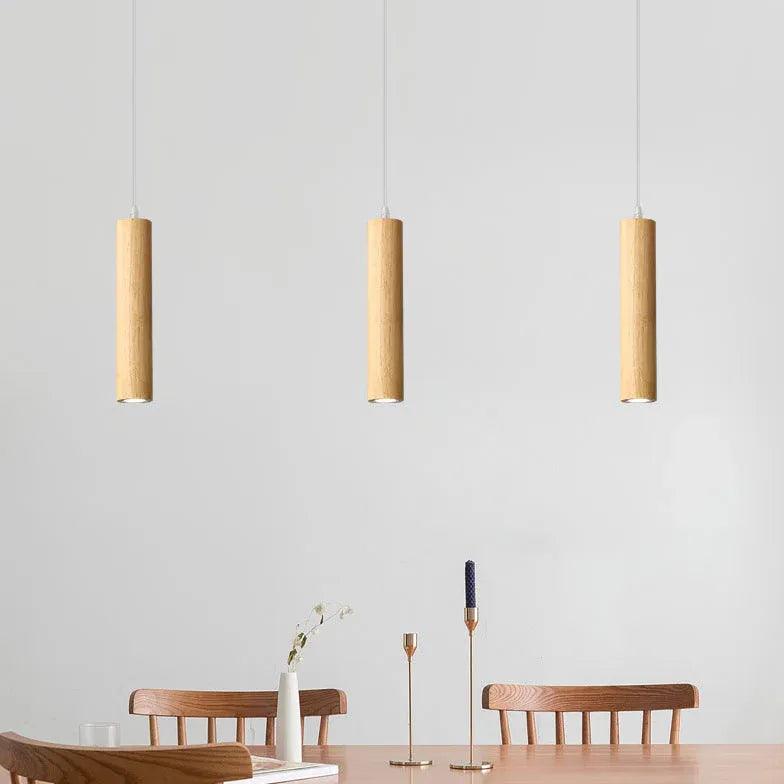 Suspended Downlighting Kitchen Wooden Pendant Light - Clowas