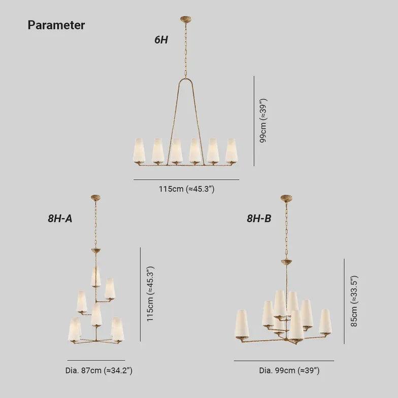 Tapered Chain Living Room LED Chandelier - Clowas