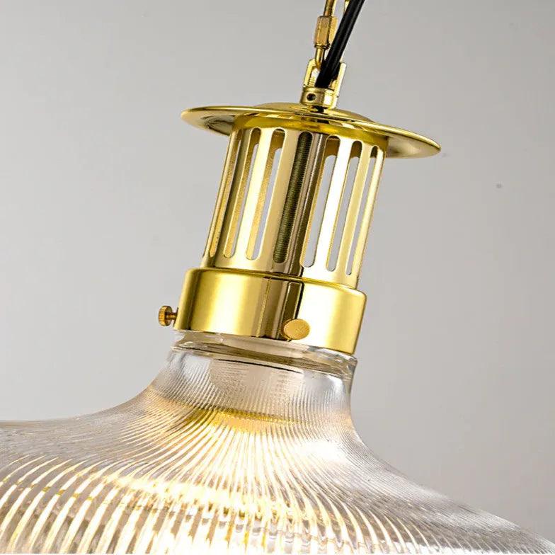 Textured Glass Shade Vintage Pendant Light - Clowas